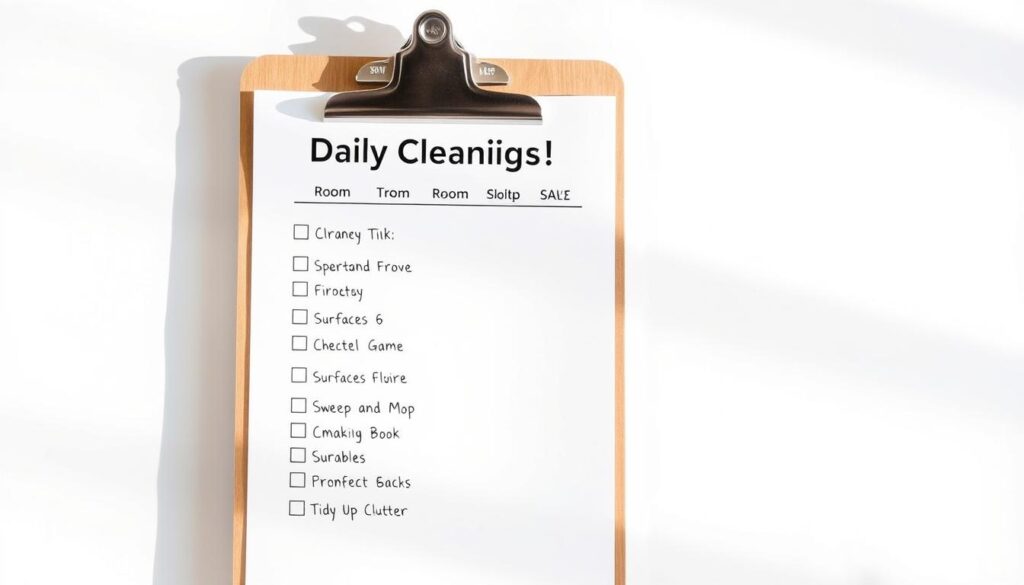 daily cleaning checklist for home