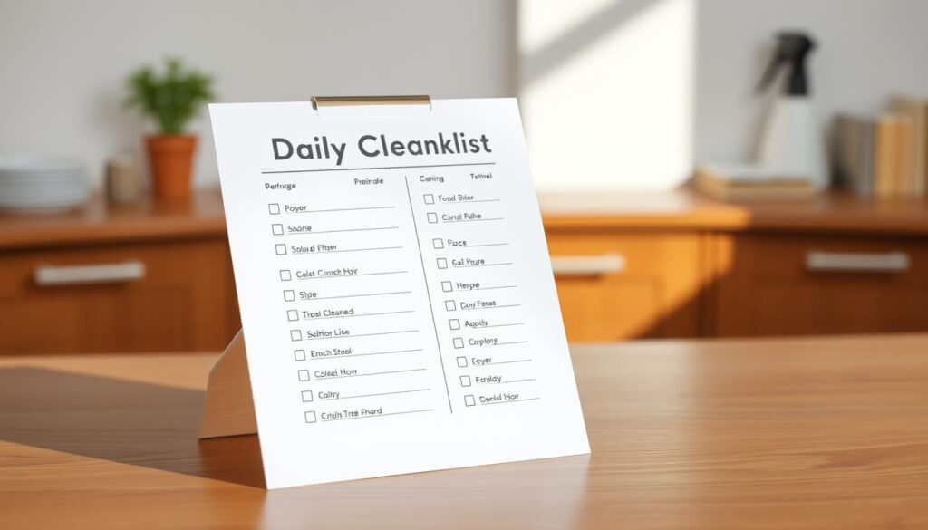 daily cleaning checklist template