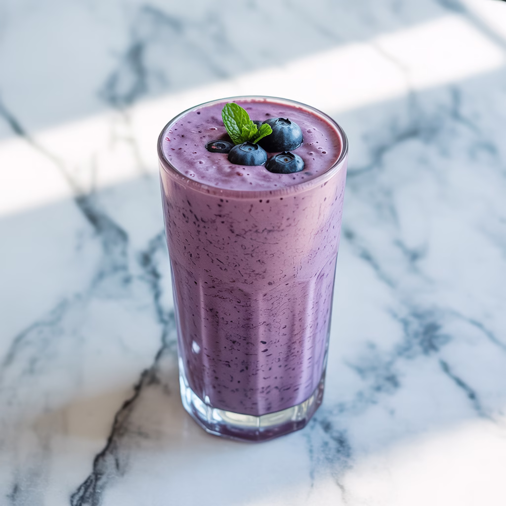 Blueberry Spinach Yogurt Smoothie
