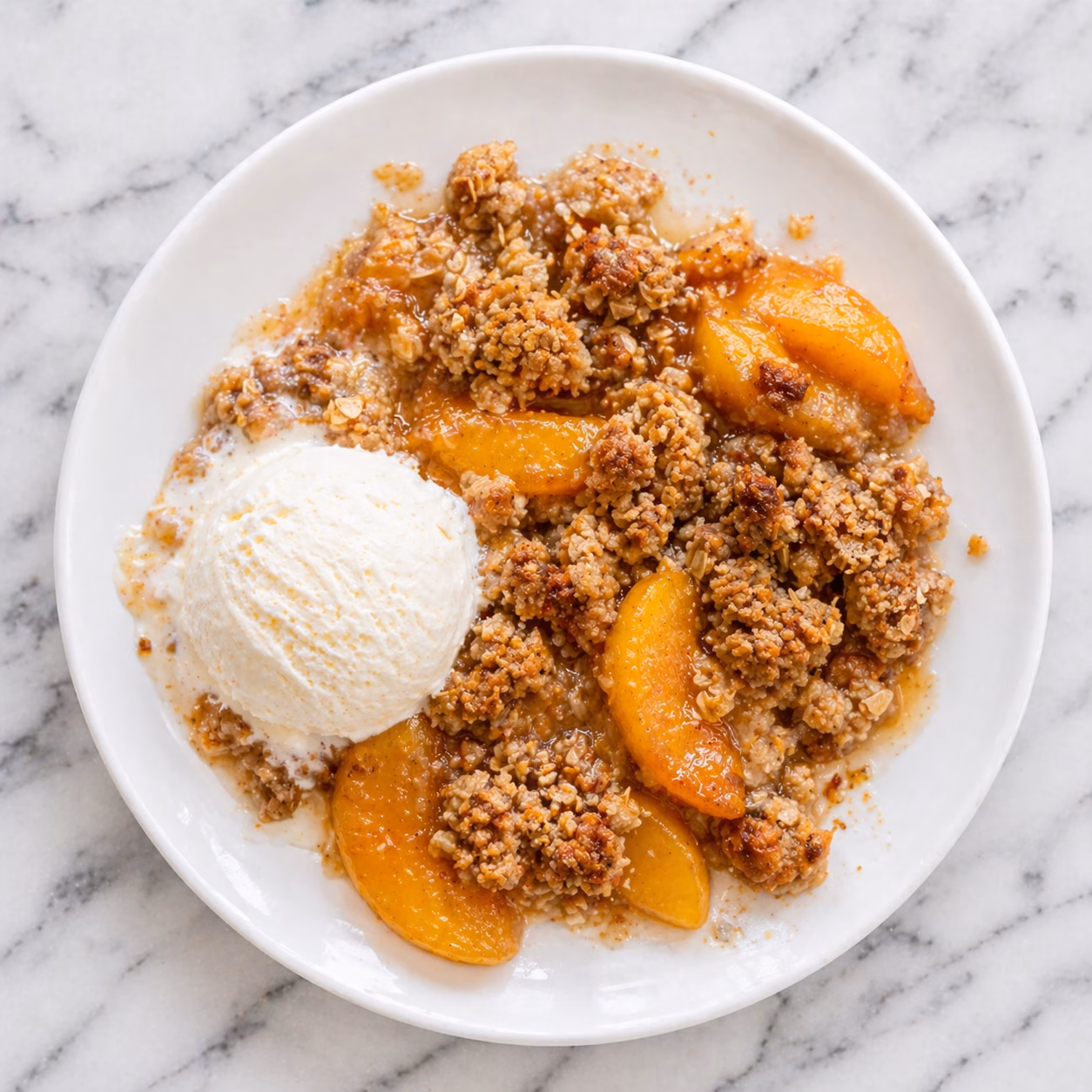 Peach Crisp,Peach Crisp with Canned Peaches