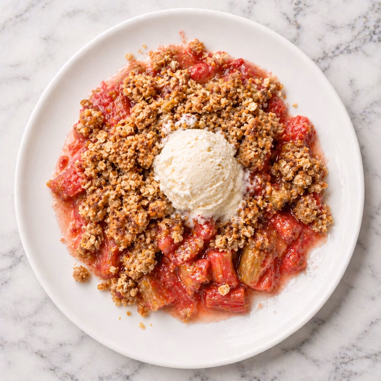 Buttery Rhubarb Crisp