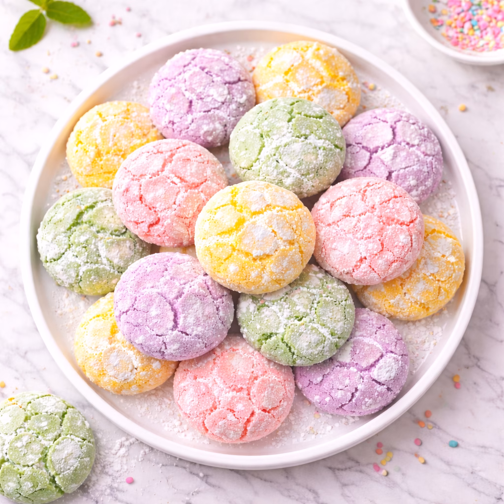 Spring Crinkle Cookies