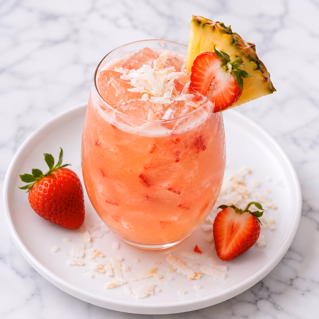 Strawberry Coconut Rum Punch