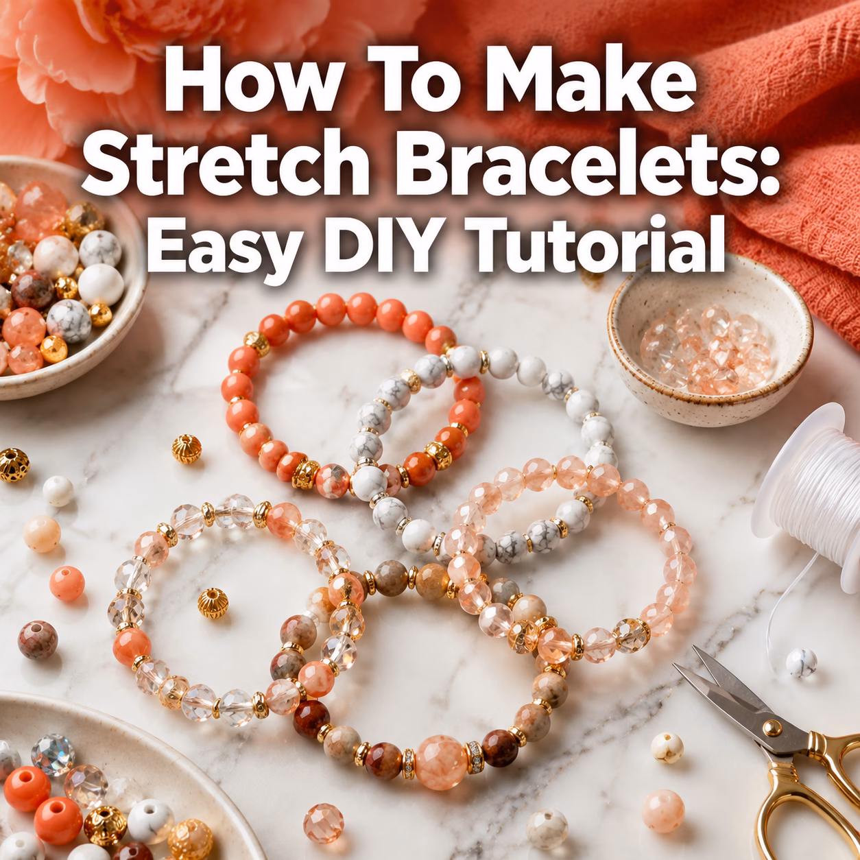 stretch bracelets,DIY bracelet tutorial,how to make bracelets,beaded bracelets