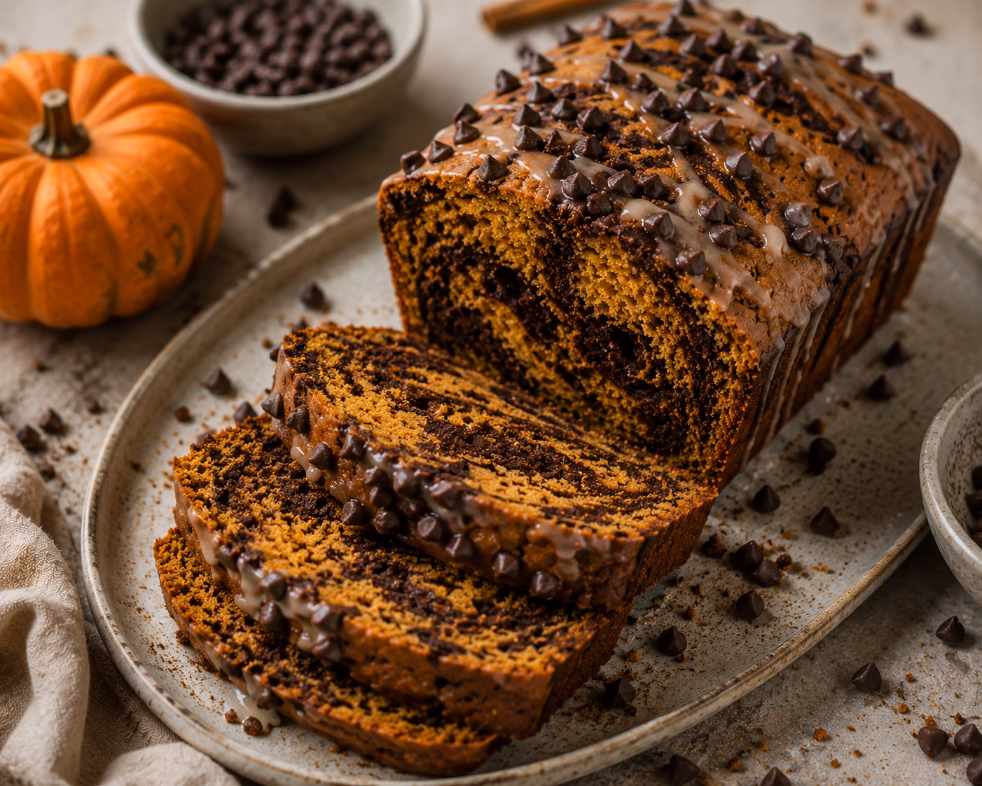 Pumpkin Marble Cake