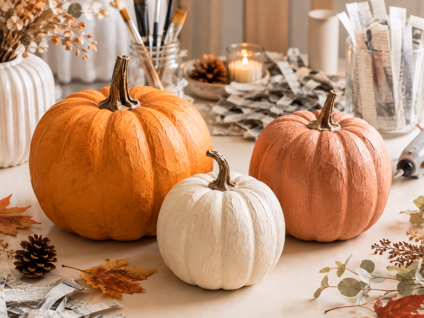 Paper Mache Pumpkins,How to Make Paper Mache Pumpkins