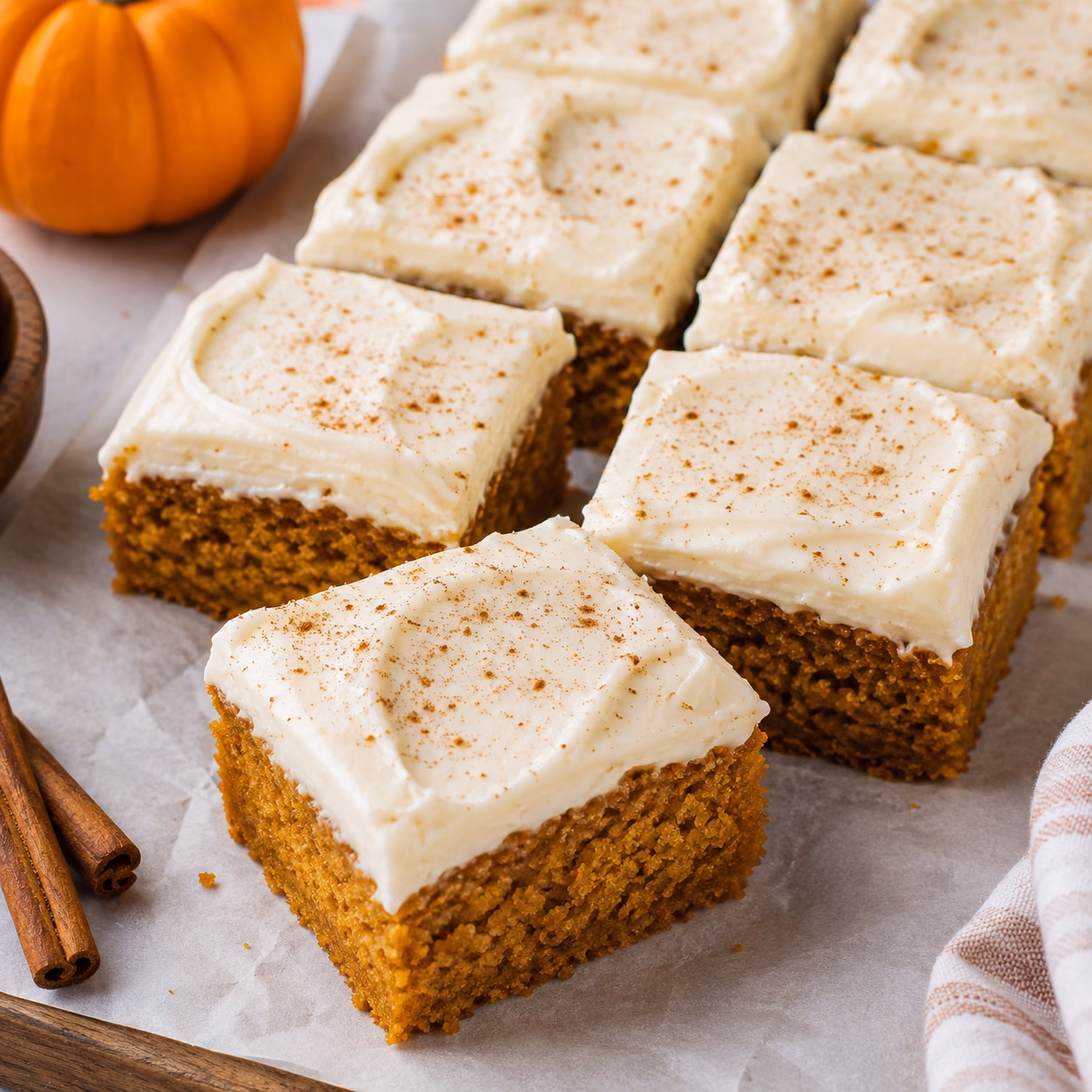 Pumpkin Bars,Pumpkin Bars with Cream Cheese Frosting