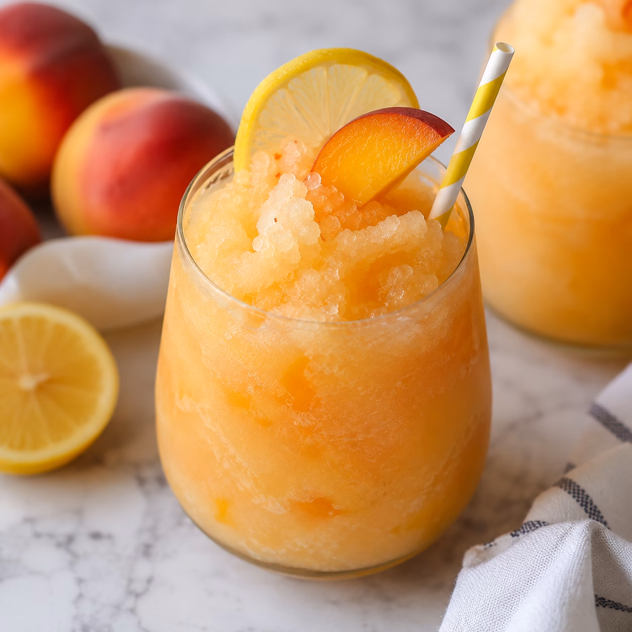Peach Lemonade Slushie