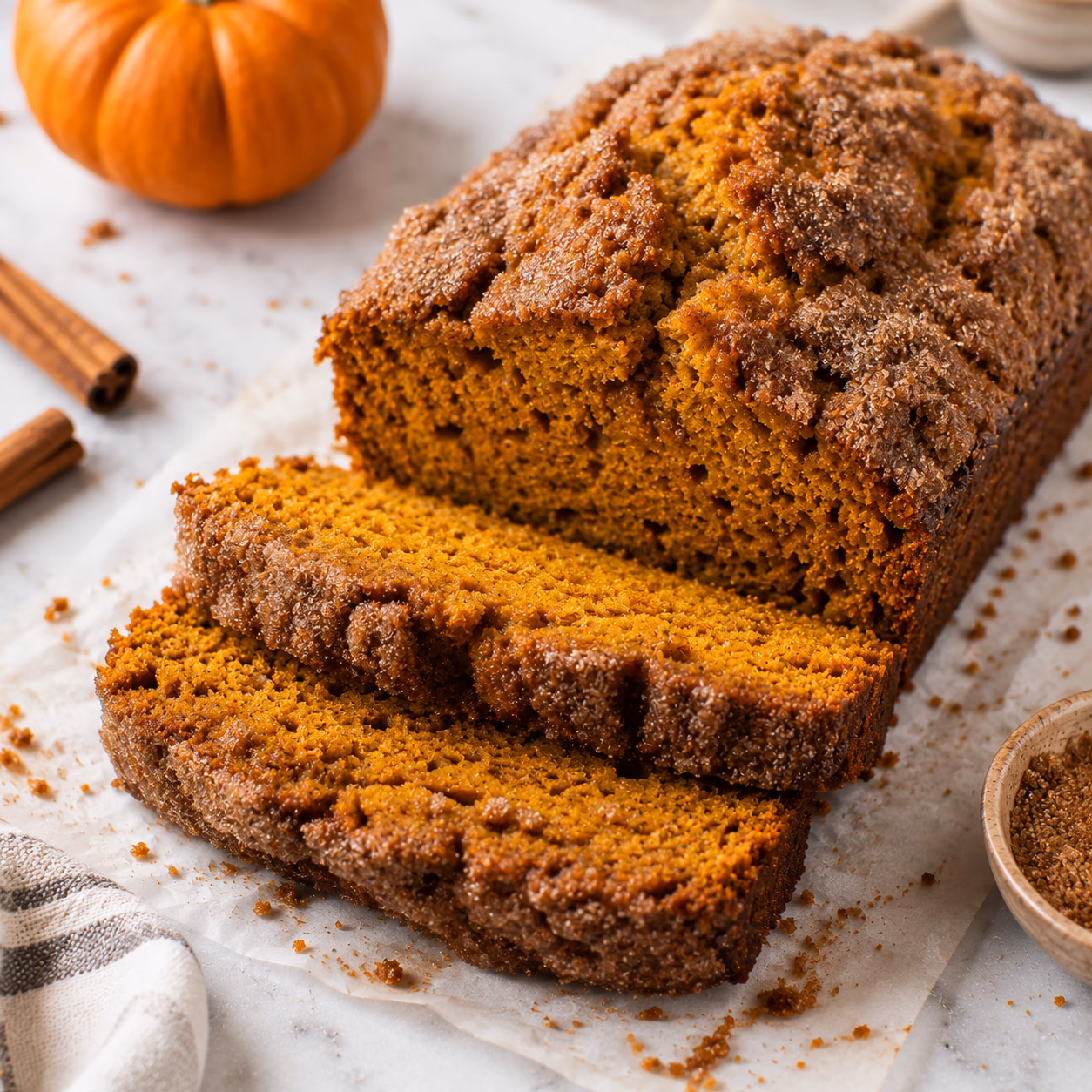 Cinnamon Sugar Crunch Pumpkin Bread,Pumpkin Bread