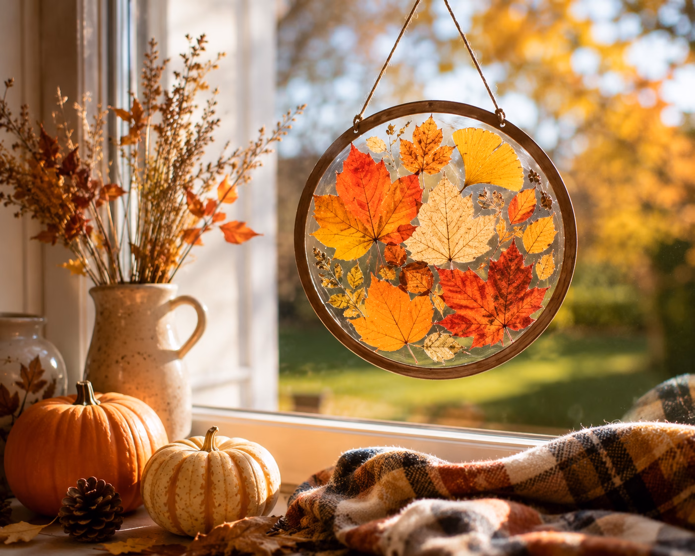 Fall Leaf Sun Catchers,Diy Fall Leaf Sun Catchers