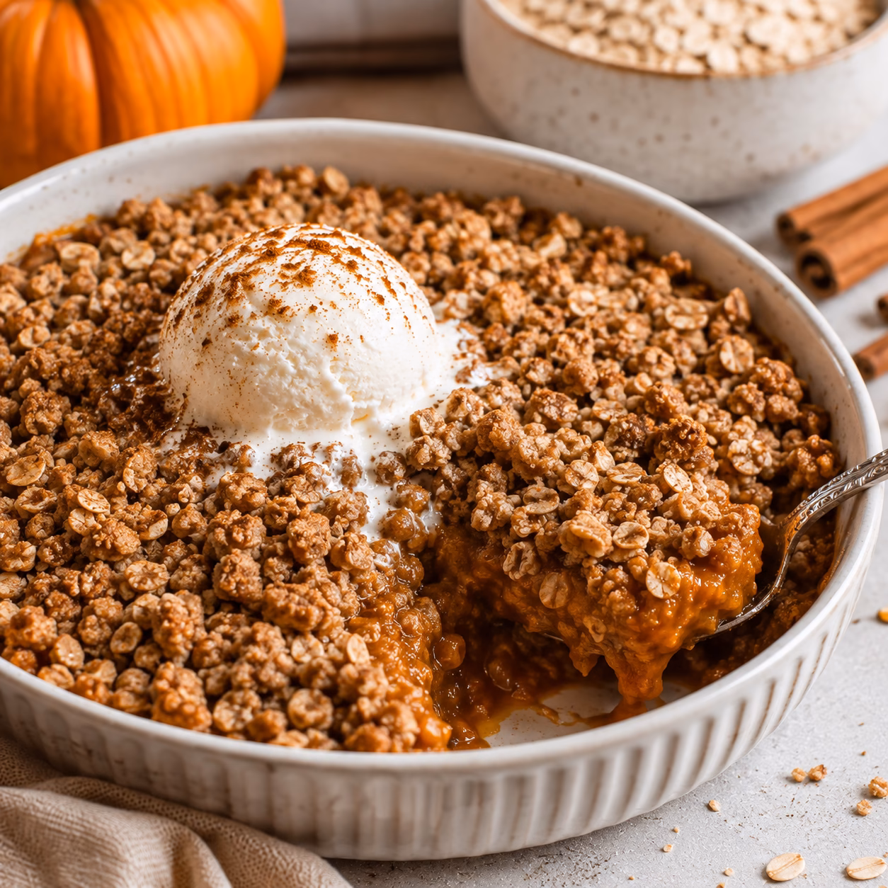 Pumpkin Pie Crisp,Pumpkin Pie Crisp With Cinnamon Streusel