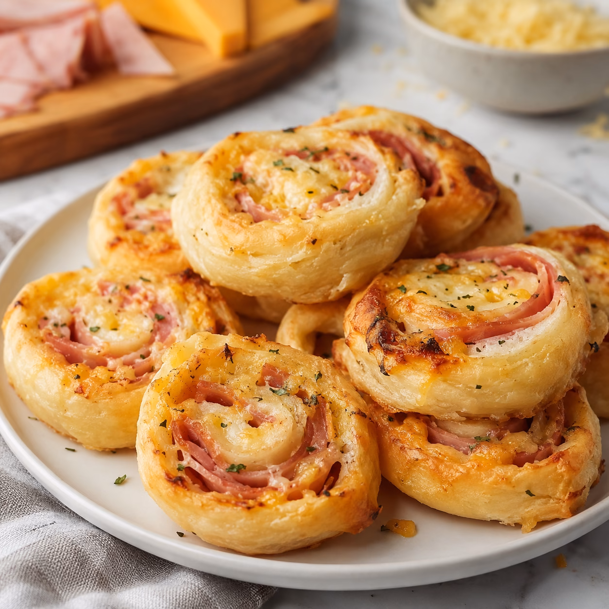 Ham and Cheese Pinwheels
