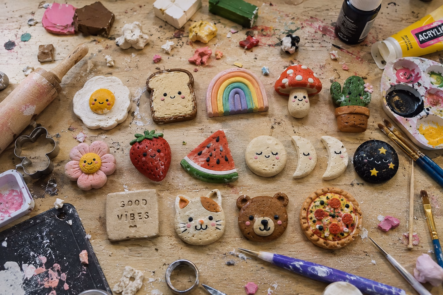 Clay Magnet DIY,fridge magnets