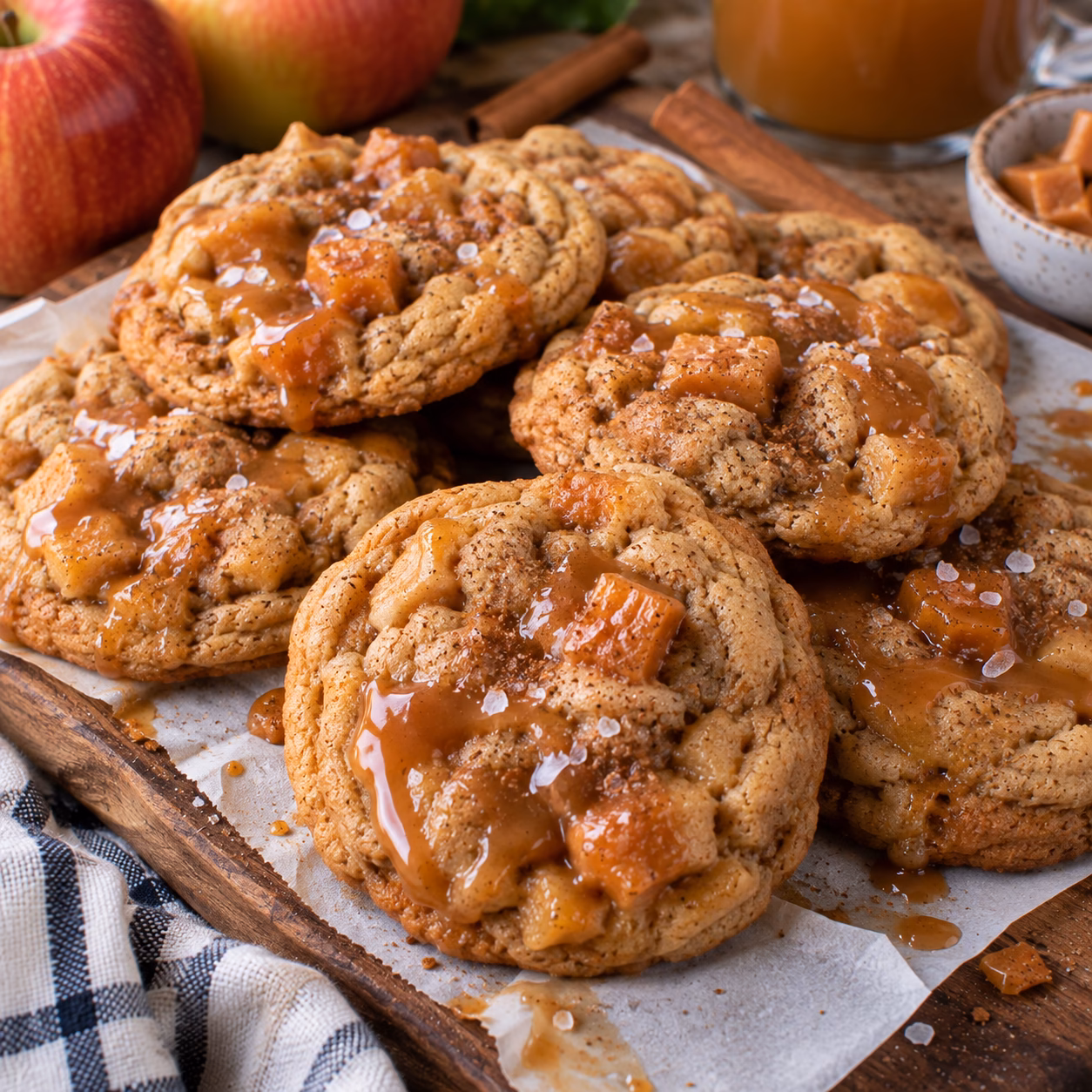 Caramel Apple Cider Cookies