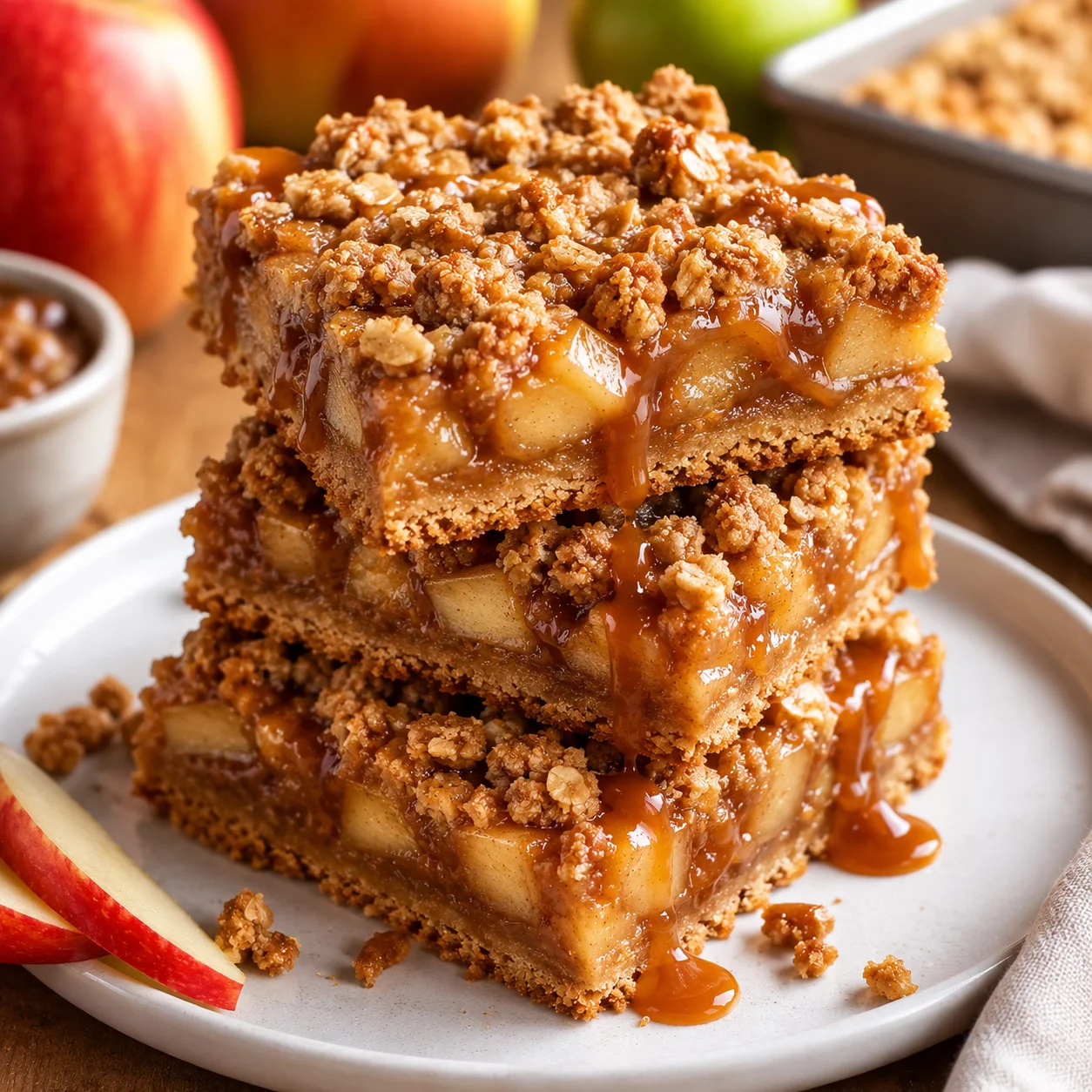 Caramel Apple Crumb Bars