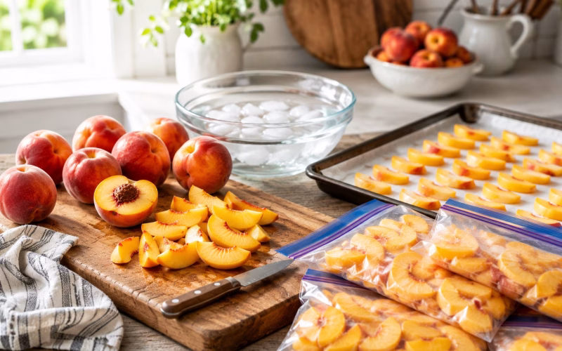 How to Freeze Peaches