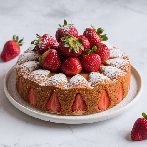Small-Batch Vegan Strawberry Cake