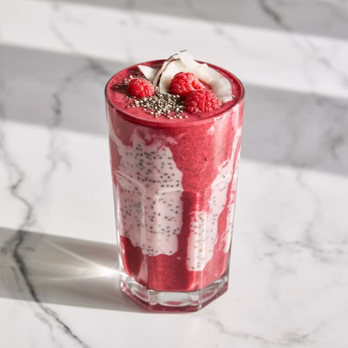 Raspberry Coconut Chia Smoothie Recipe