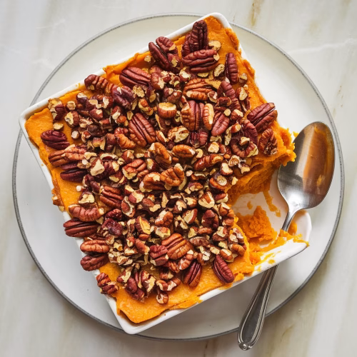 The Ultimate Sweet Potato Casserole with Crunchy Pecan Topping