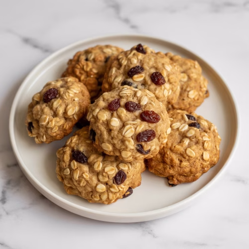 Vegan Oatmeal Raisin Cookies