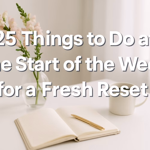 25 Things to Do at the Start of the Week for a Fresh Reset